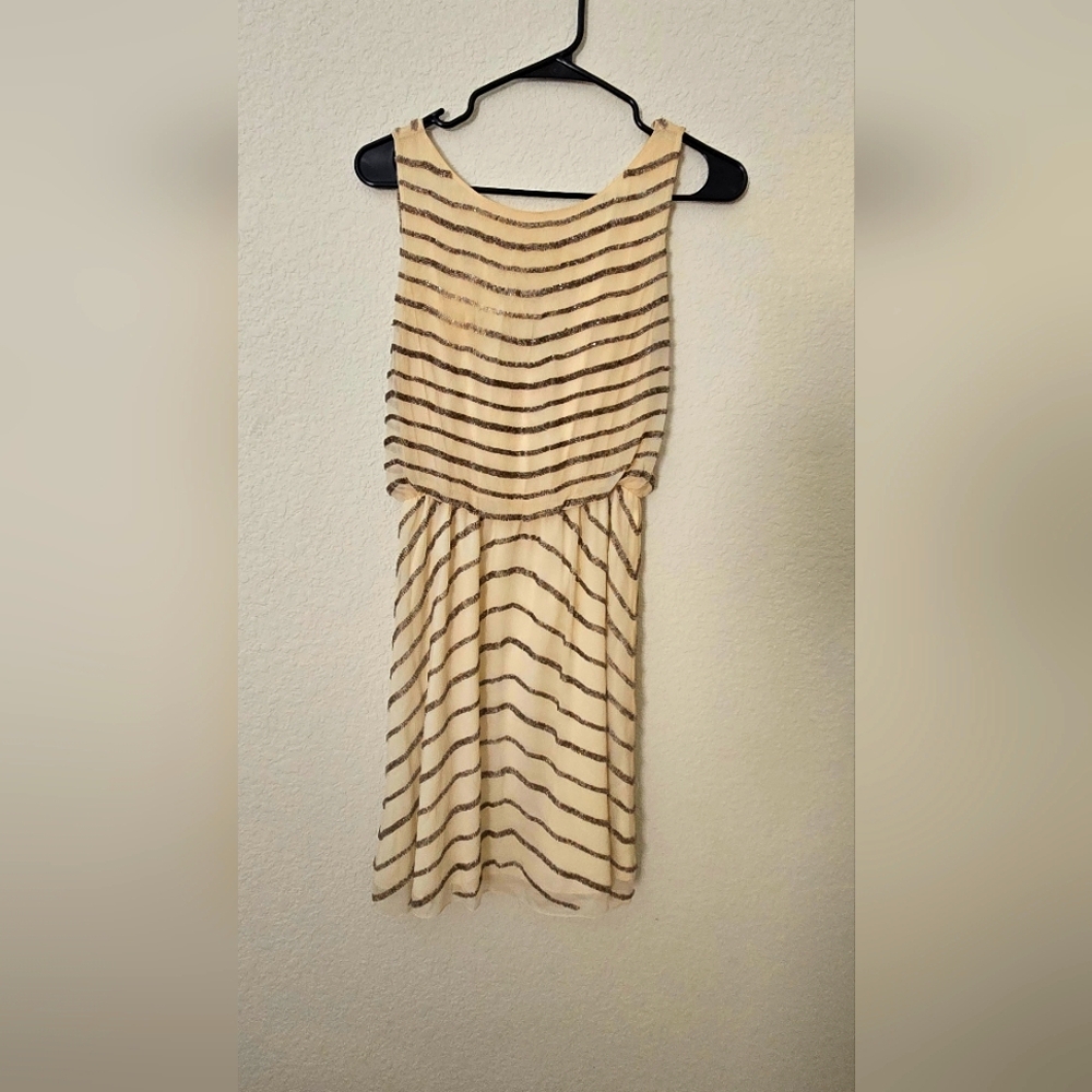 ✨ Alice + Olivia Beaded Striped Dress